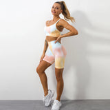 1pc Woman Tie dye Seamless Yoga Clothes