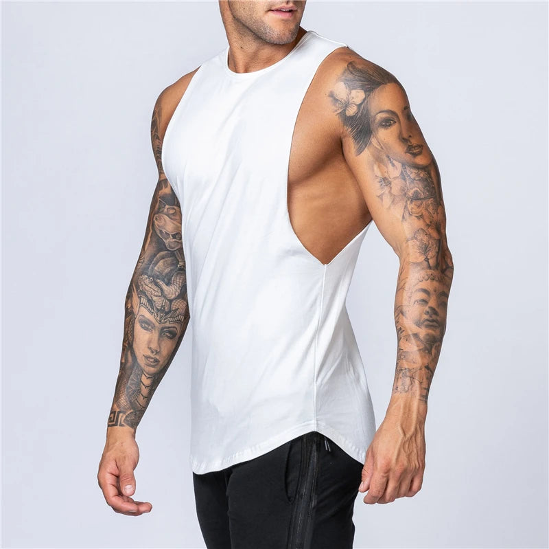 Men's Gym Clothing Summer Fitness Cotton Tank Top