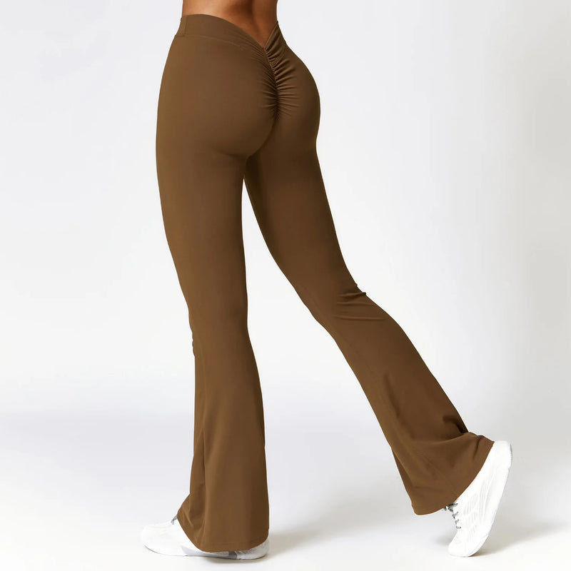 Women Flare Pants Sport Seamless Leggings High Waist Yoga Leggings Gym Workout Fitness Quick Dry Push Up Yoga Pants Female Tight