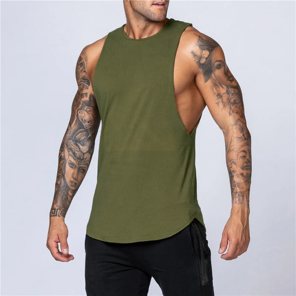 Men's Gym Clothing Summer Fitness Cotton Tank Top