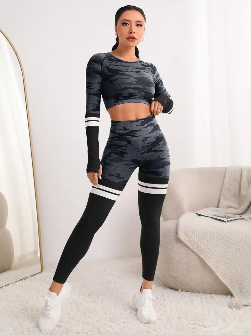 Seamless Fitness Long Sleeve Suit