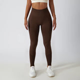 Solid Color Ribbed Seamless Yoga Pants High Waist Gym Leggings Sport Women Fitness Female Legging Tummy Control Running Tights