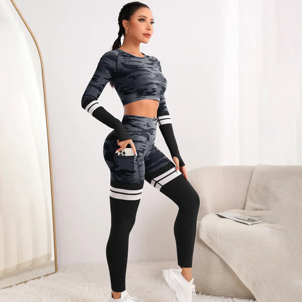 Seamless Fitness Long Sleeve Suit